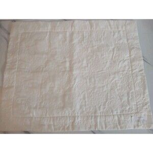 Sferra Ivory Floral Embroidered Boudoir Pillow Sham 12x16" 100% Egyptian Cotton